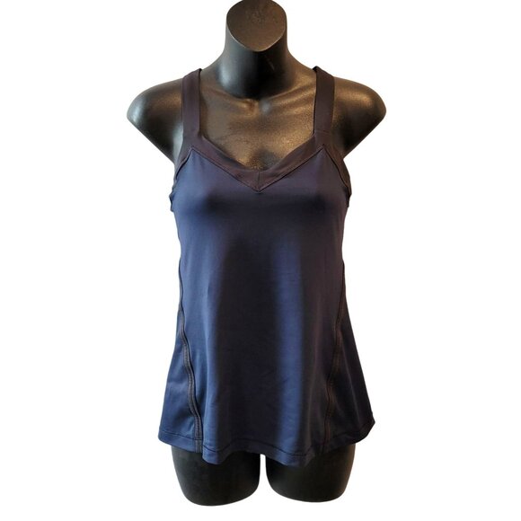 Lululemon Tops - Lululemon Athletica Run Mile a Minute Navy Blue Black Tank Size 6 (No Size Tag)